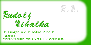 rudolf mihalka business card